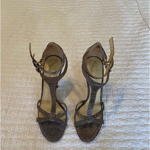 COPY - BRIAN ATWOOD GOLD GLITTER 4 INCH HEELS